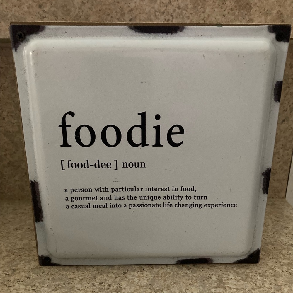 Definition of a Foodie Funny Sign Foodie Shelf Sitter Sign